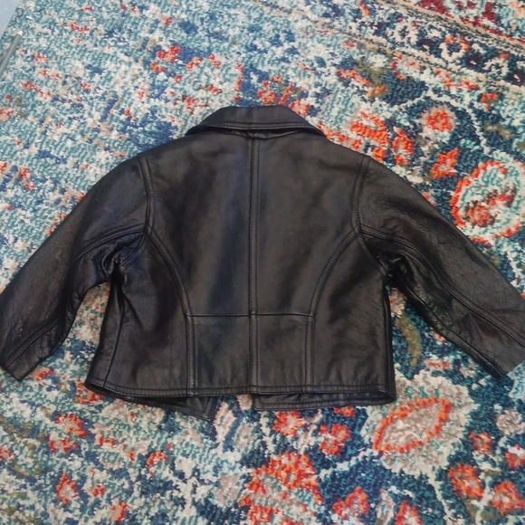 Real black leather toddler size jacket - Picture 6 of 6